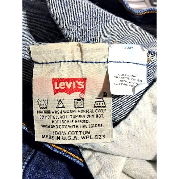 Vintage 90s Levis 501 Womens Jeans Button Fly Tagged W26 L30 USA  Blue Denim Dar - Picture 3 of 9